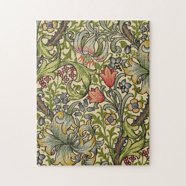 Puzzle William Morris Golden Lily Motif restauré (Vertical)