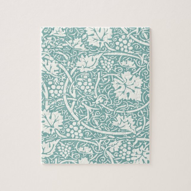 Puzzle William Morris Grape Motif Turquoise Turquoise (Vertical)