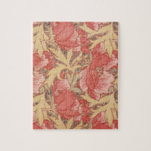 Puzzle William Morris Poppies Floral Art