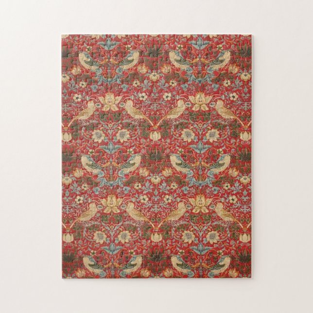 Puzzle William Morris Red Strawberry Thief (Vertical)