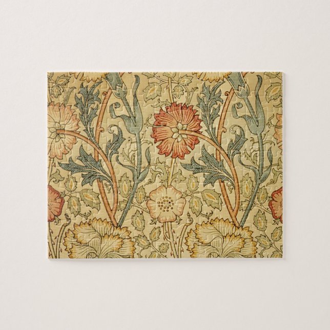 Puzzle William Morris Rose Flower Fond d'écran Motif (Horizontal)