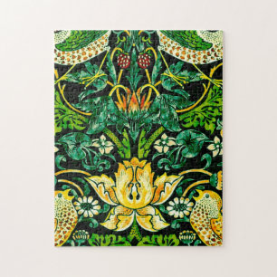 Puzzle William Morris Strawberry Thief Vert Et Orange