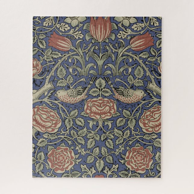 Puzzle William Morris Tudor Fond d'écran Rose (Vertical)