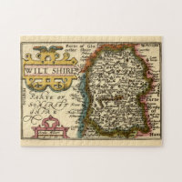 Wiltshire Comté Angleterre Ancien Atlas Carte