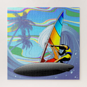 Puzzle WindSurfer sur Big Ocean Waves