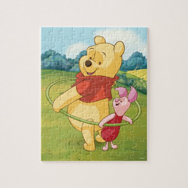 Puzzle Winnie l'ourlet et le cochon de lait Hula (Vertical)