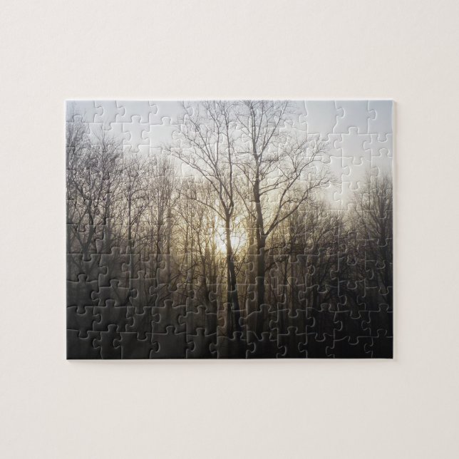 Puzzle Winter Fog Sunrise Nature Photographie (Horizontal)