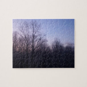 Puzzle Winter Moon Matin Paysage Photographie
