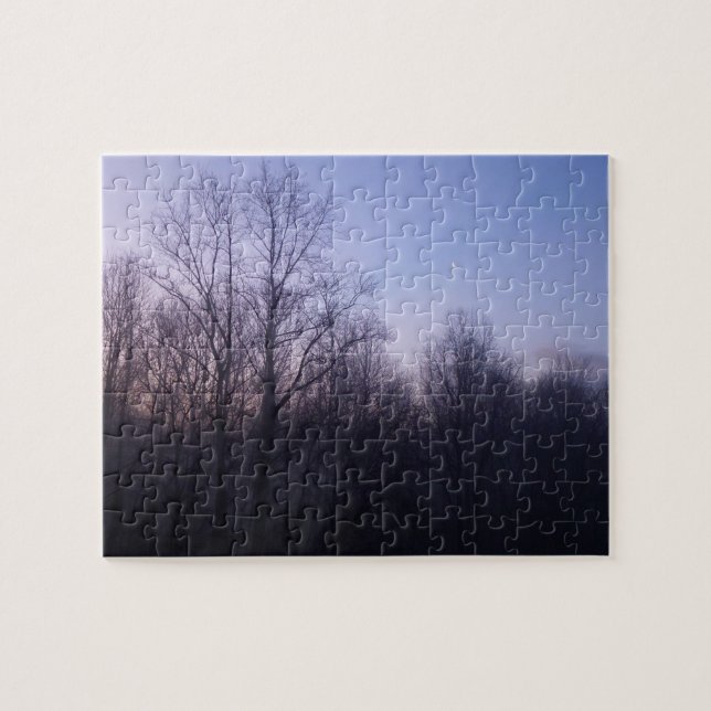 Puzzle Winter Moon Matin Paysage Photographie (Horizontal)