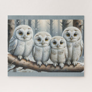 Puzzle winter owl Christmas snow