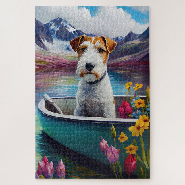 Puzzle Wirefox Terrier sur une pagaie : une aventure Pitt (Vertical)