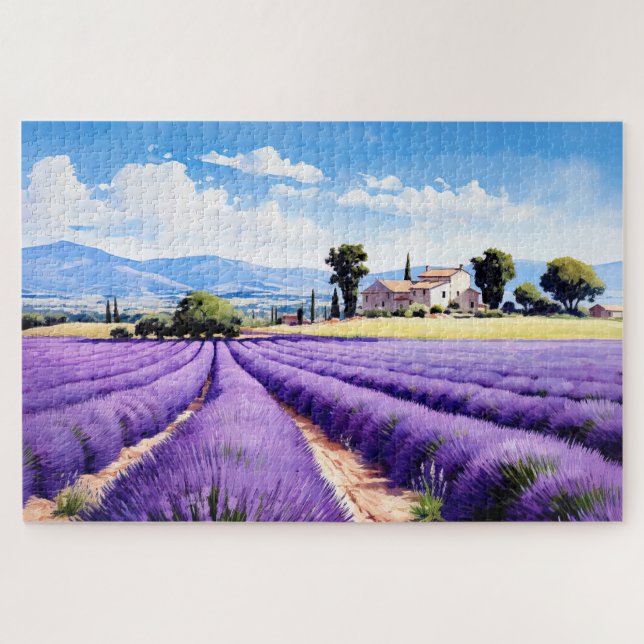 Puzzle with charming lavender Provence France (Horizontal)