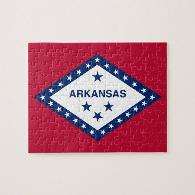 Puzzle with Flag of Arkansas State (Horizontal)