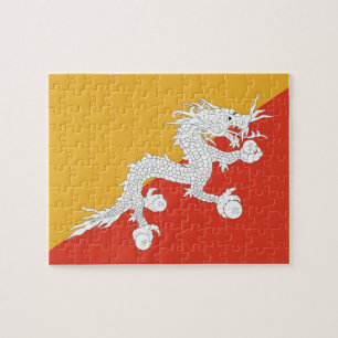 Puzzle with Flag of Bhutan