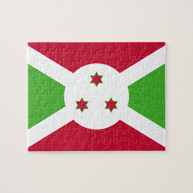 Puzzle with Flag of Burundi (Horizontal)