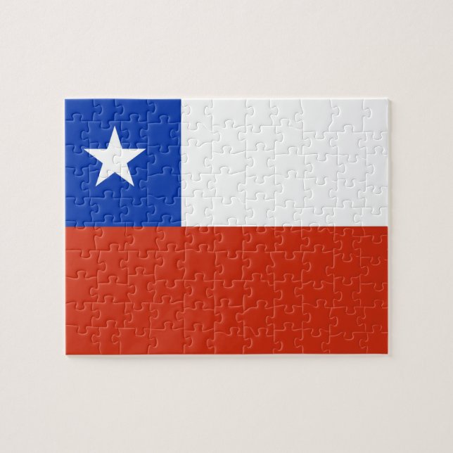 Puzzle with Flag of Chile (Horizontal)
