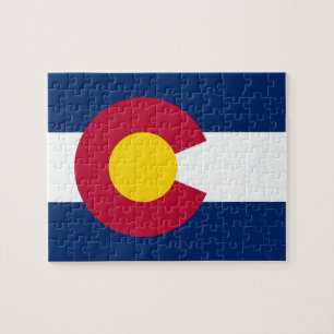 Puzzle with Flag of Colorado State