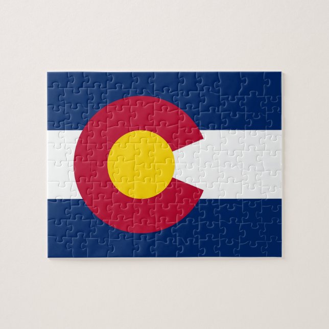 Puzzle with Flag of Colorado State (Horizontal)