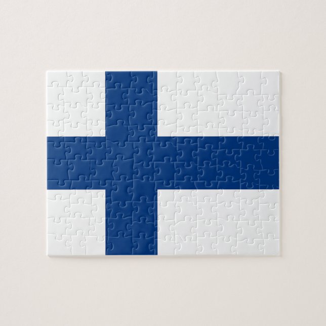 Puzzle with Flag of Finland (Horizontal)
