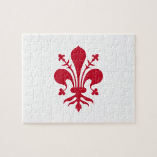 Puzzle with Flag of Florence, Tuscany