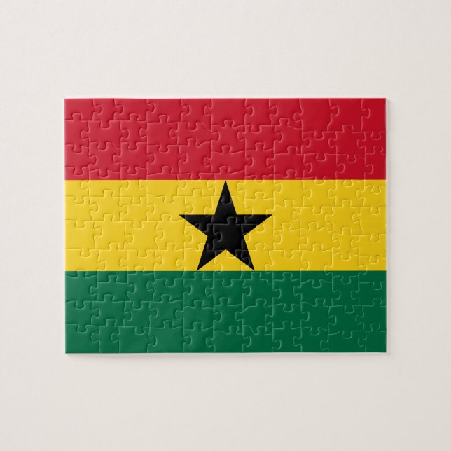 Puzzle with Flag of Ghana (Horizontal)