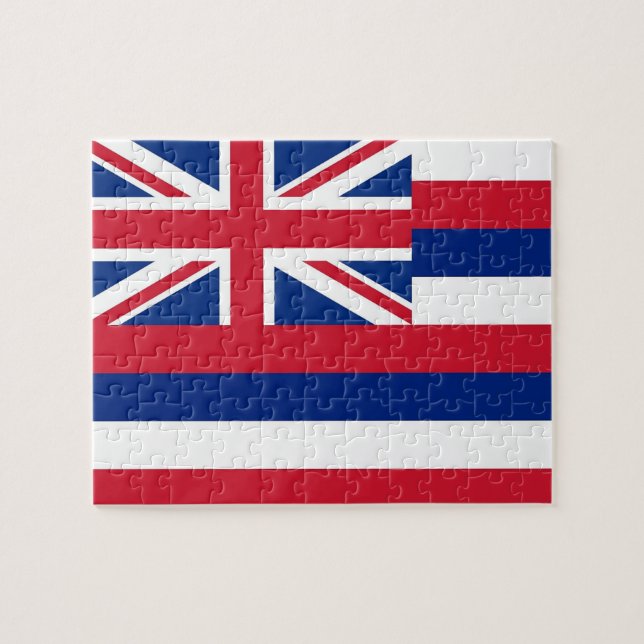 Puzzle with Flag of Hawaii State (Horizontal)