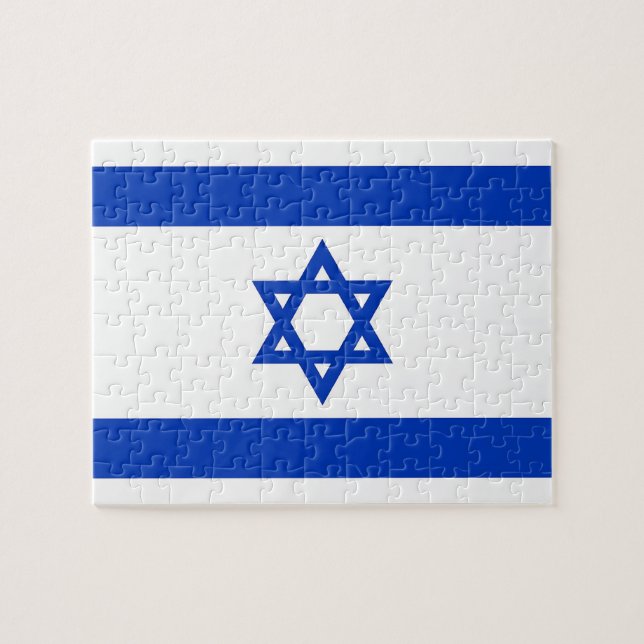 Puzzle with Flag of Israel (Horizontal)