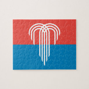 Puzzle with Flag of Kansas City, Missouri