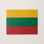 Puzzle with Flag of Lithuania<br><div class="desc">Add a fun and meaningful challenge to your puzzle collection with this exclusive puzzle featuring the flag of Lithuania! Designed with precision, this puzzle showcases the vibrant colours of Lithuania’s national flag—yellow, green, and red—allowing you to piece together a symbol of Lithuania's rich heritage. Each piece fits together to reveal...</div>