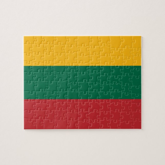 Puzzle with Flag of Lithuania (Horizontal)