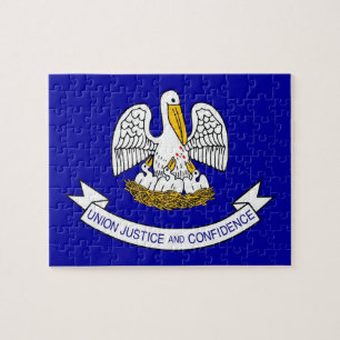 Puzzle with Flag of Louisiana State