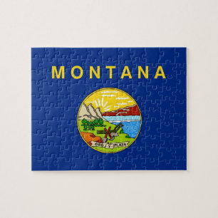 Puzzle with Flag of Montana State