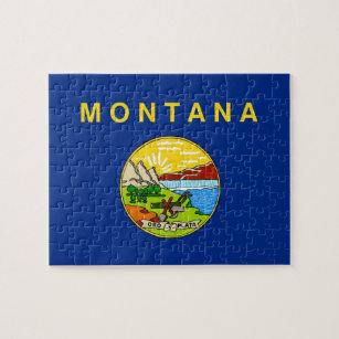 Puzzle with Flag of Montana State