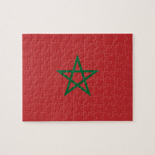 Puzzle with Flag of Morocco
