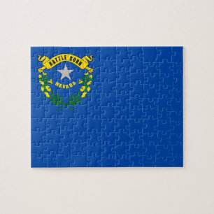 Puzzle with Flag of Nevada State