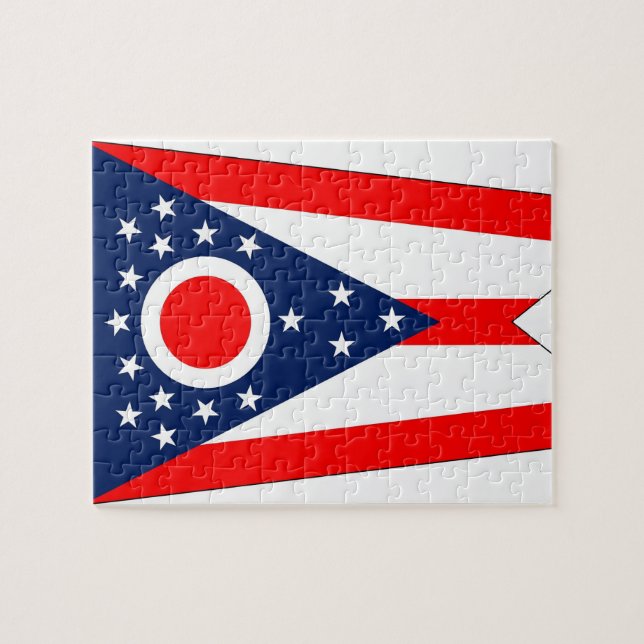 Puzzle with Flag of Ohio State (Horizontal)
