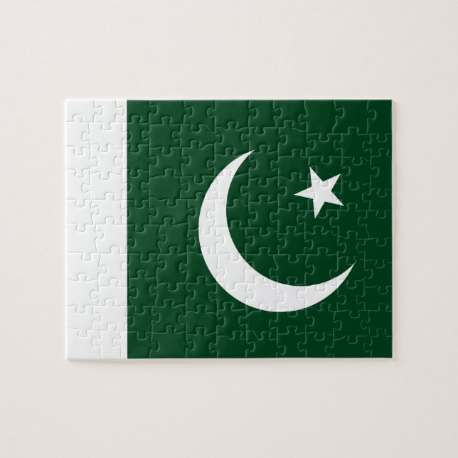 Puzzle with Flag of Pakistan (Horizontal)