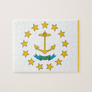 Puzzle with Flag of Rhode Island State