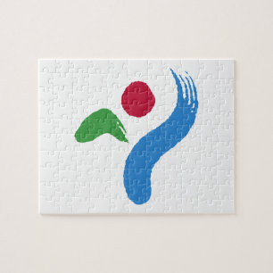 Puzzle with Flag of Seoul, South Korea