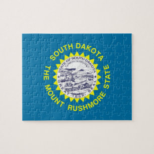 Puzzle with Flag of South Dakota State