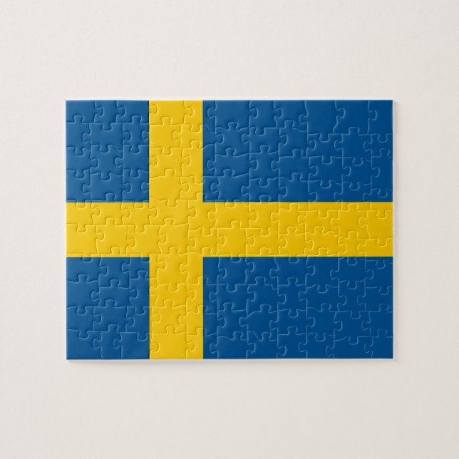 Puzzle with Flag of Sweden (Horizontal)