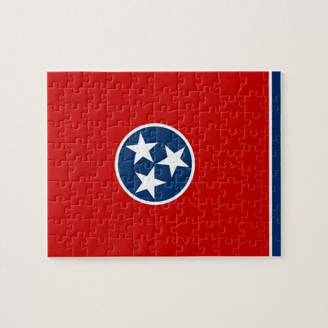 Puzzle with Flag of Tennessee State (Horizontal)