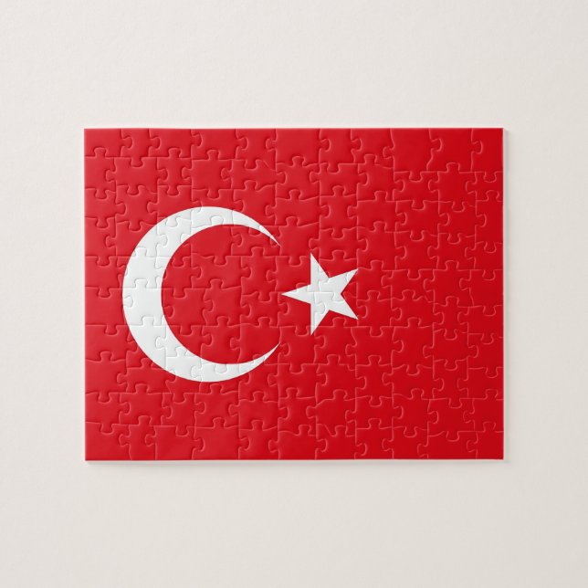 Puzzle with Flag of Turkey (Horizontal)