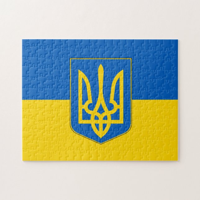 Puzzle with Flag of Ukraine (Horizontal)
