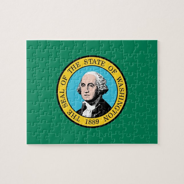 Puzzle with Flag of Washington State (Horizontal)