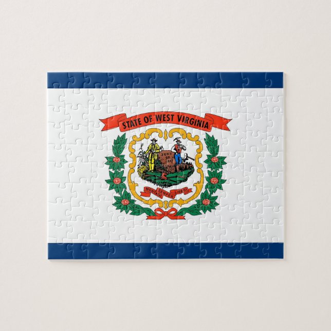Puzzle with Flag of West Virginia (Horizontal)