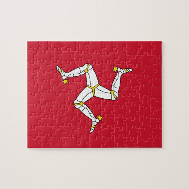 Puzzle with Isle of Man Flag United Kingdom (Horizontal)