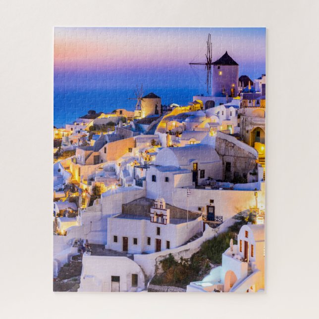Puzzle with Venin Box Oia, Santorini Greece (Vertical)
