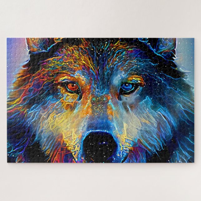 Puzzle Wolf de l'esprit mystique (Horizontal)