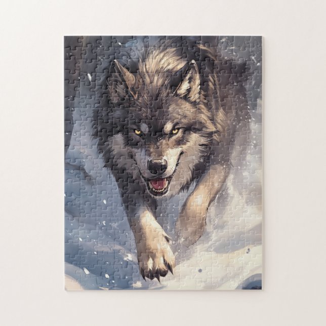 Puzzle Wolf in winter (Vertical)